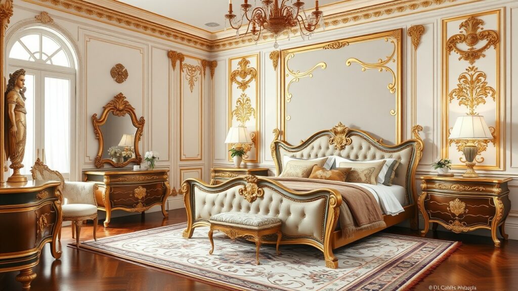 20 Extravagant Gold Leaf Luxury Bedroom Inspirations