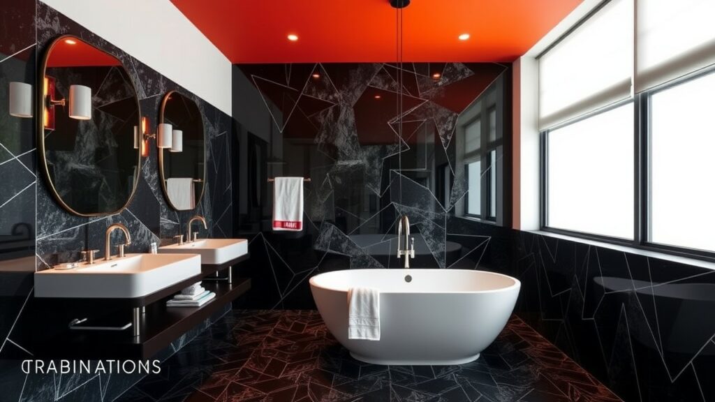 20 Geometric Design Luxury Bathroom Ideas