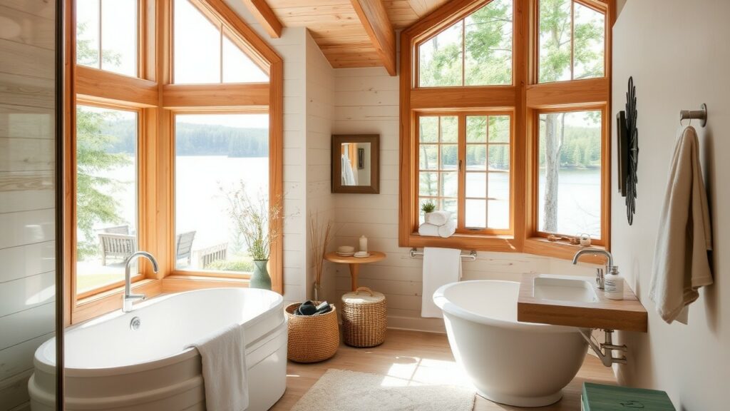 20 Lakehouse Luxury Bathroom Inspirations