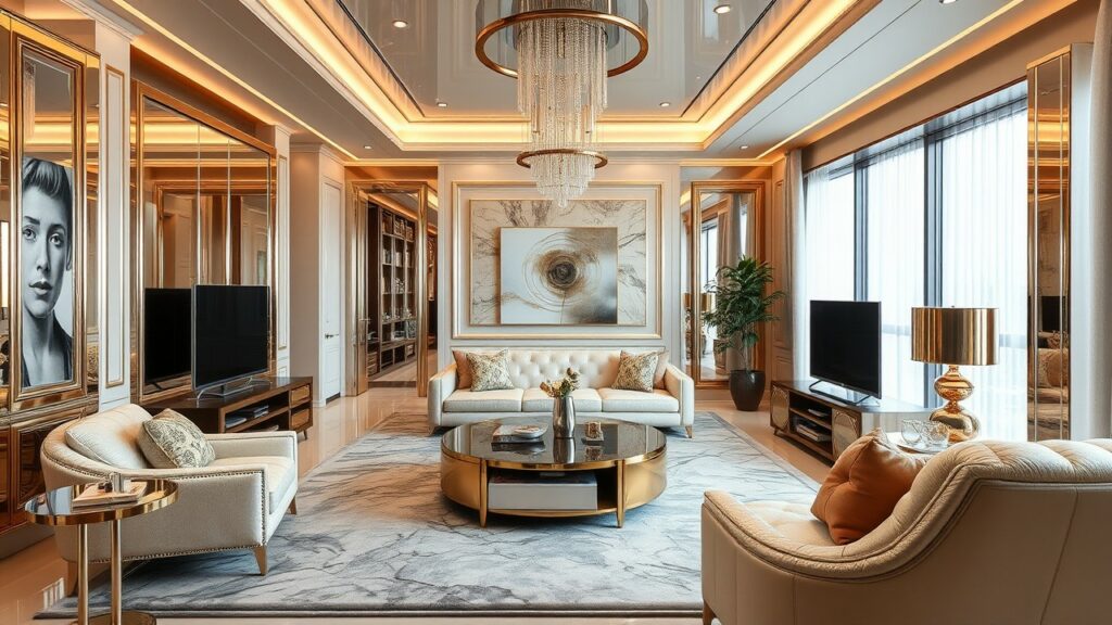 20 Metallic Luxury Living Room Inspirations