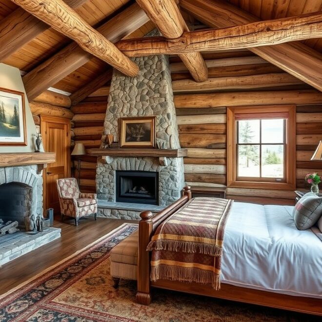 20 Mountain Chalet Luxury Bedroom Ideas for Cozy Winters (#15 Will Warm You Up!)