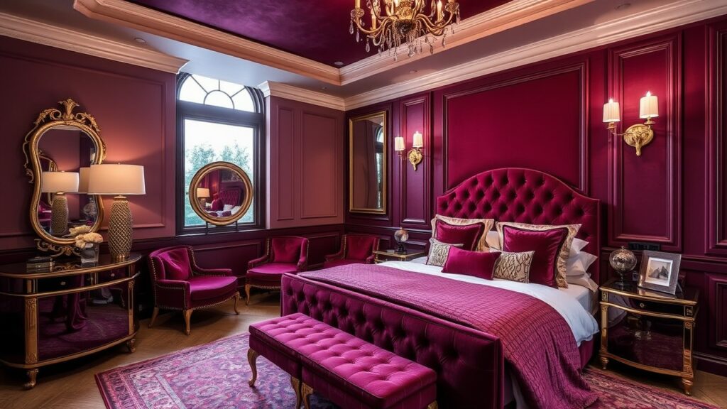 20 Opulent Wine-Toned Luxury Bedroom Designs