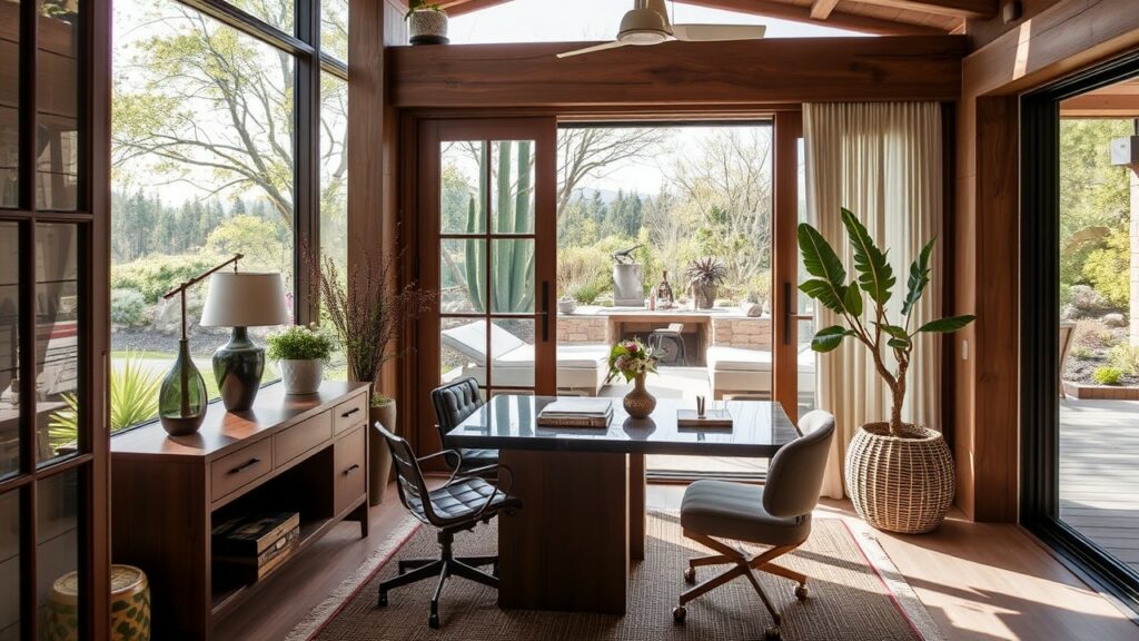 20 Outdoor-Indoor Luxury Home Office Designs