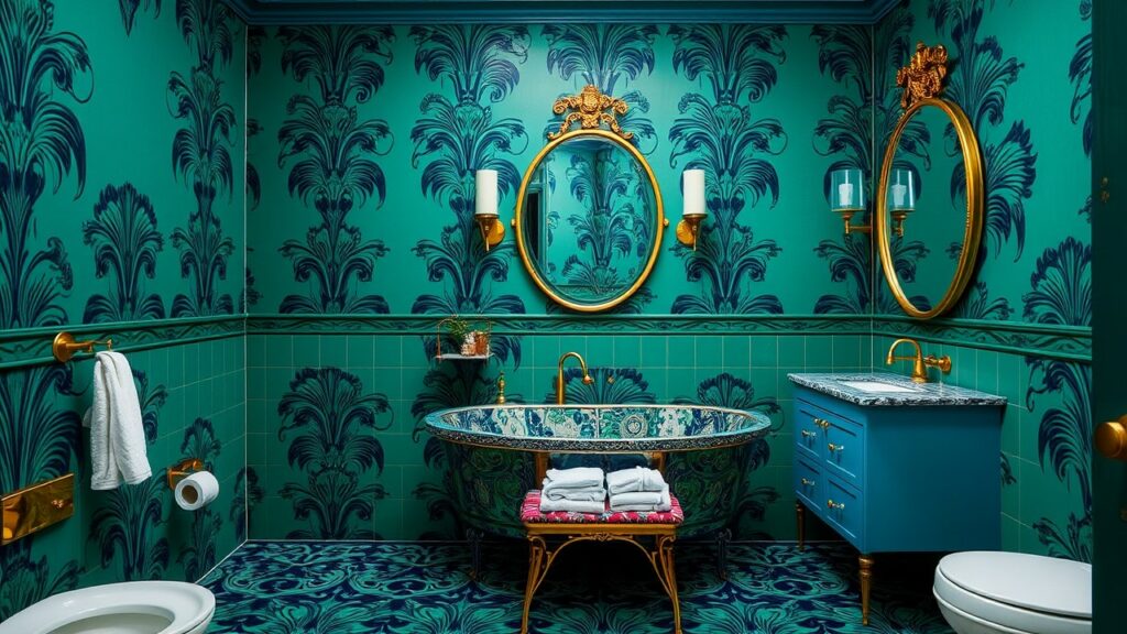 20 Peacock-Inspired Luxury Bathroom Design Ideas