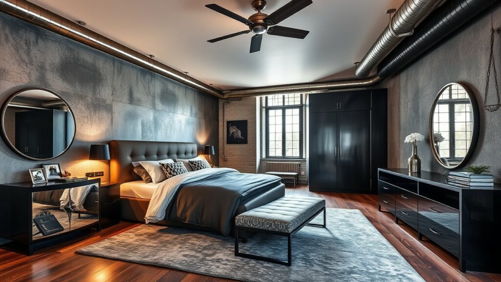 20 Polished Industrial Luxury Bedroom Inspirations