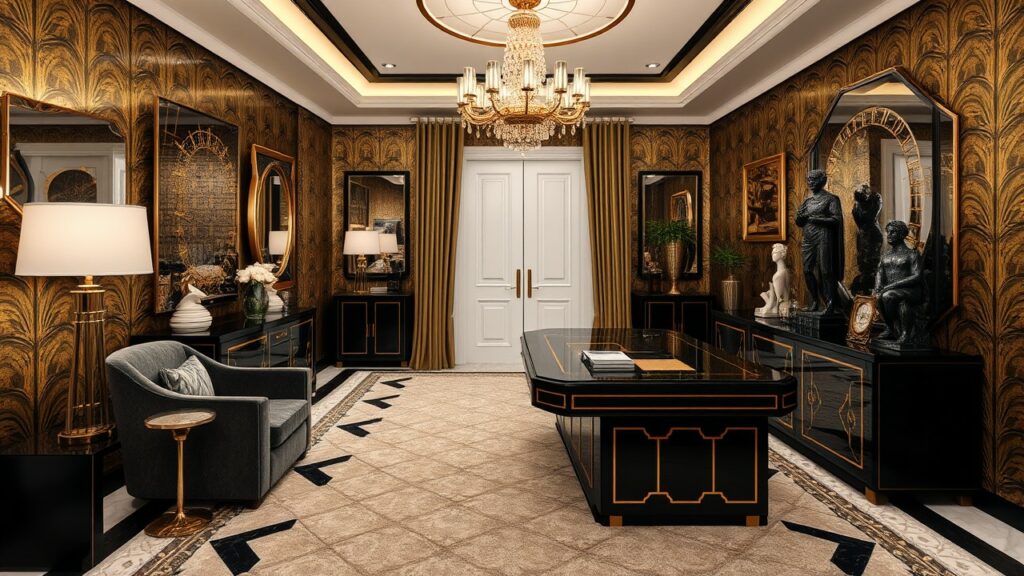 21 Art Deco Luxury Home Office Designs