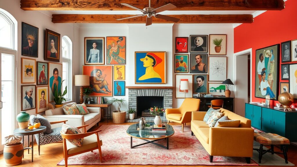 21 Art-Inspired Eclectic Living Room Ideas