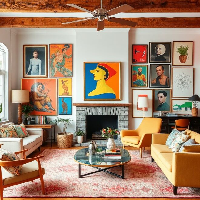 21 Art-Inspired Eclectic Living Room Ideas for Creative Spaces (#10 Will Surprise You!)