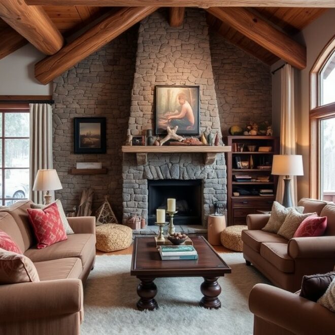 21 Chalet Retreat Luxury Living Room Ideas for Cozy Escapes (#11 Will Warm You!)