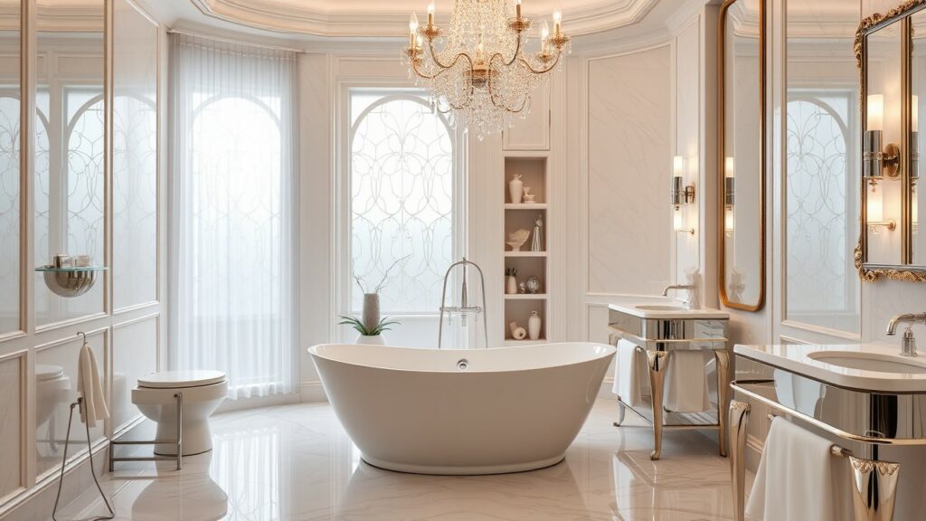 21 Crystal Chandelier Luxury Bathroom Design Trends