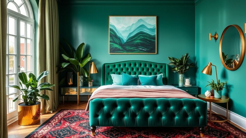 21 Emerald Green Oasis Luxury Bedroom Designs