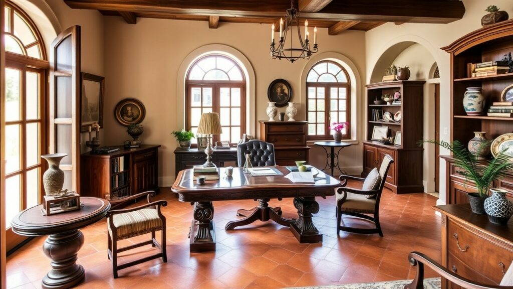 21 Italian Villa Luxury Home Office Ideas