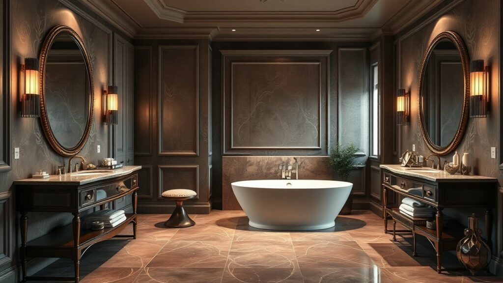 21 Muted Jewel Tones Luxury Bathroom Inspirations