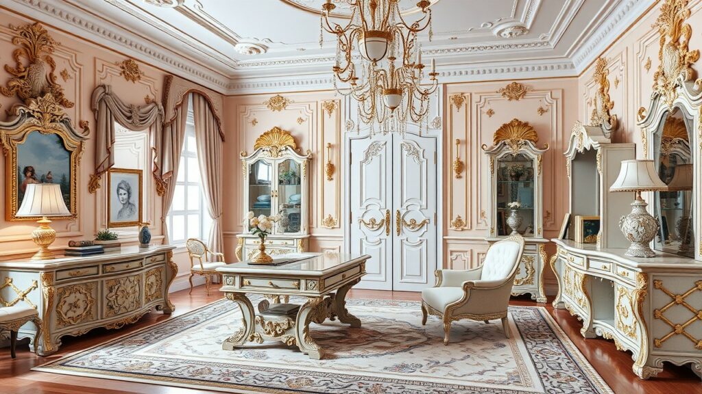 21 Ornate Rococo Luxury Home Office Inspirations