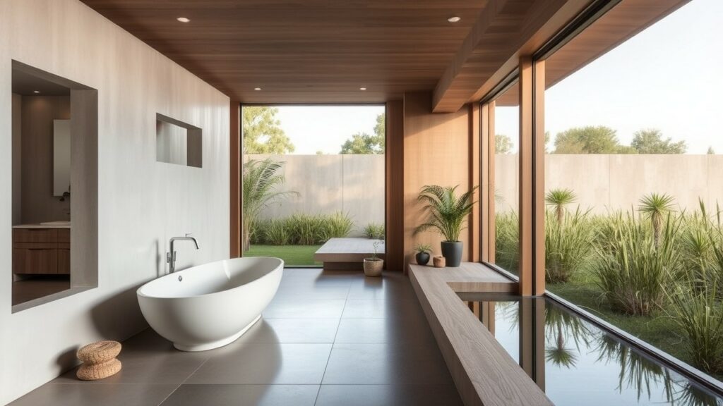 21 Outdoor-Indoor Luxury Bathroom Design Concepts