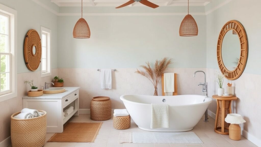 22 Coastal Boho Luxury Bathroom Inspirations