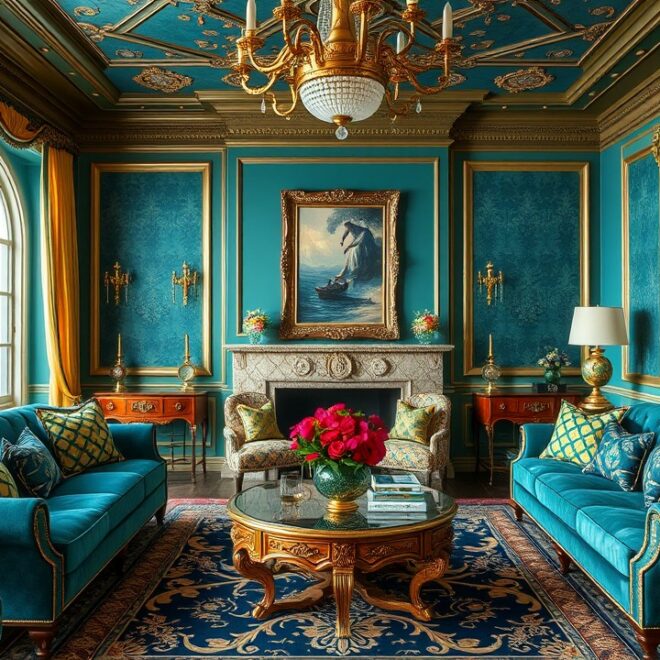 22 Peacock-Inspired Living Room Designs for Vibrant Interiors (#19 is Stunning!)