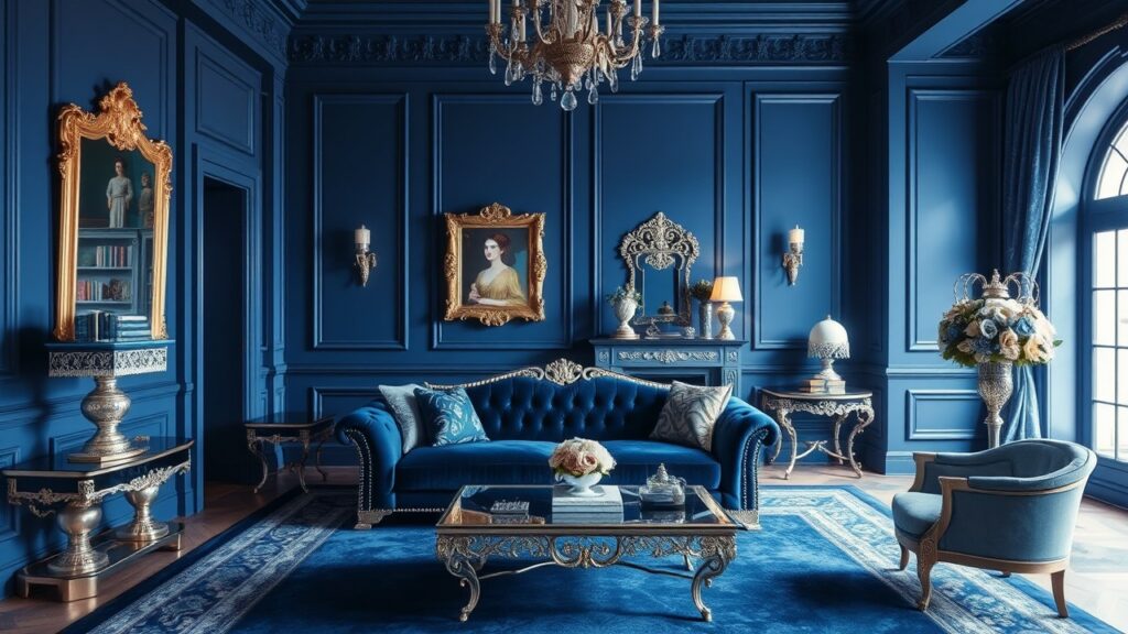 22 Royal Sapphire Living Room Inspirations