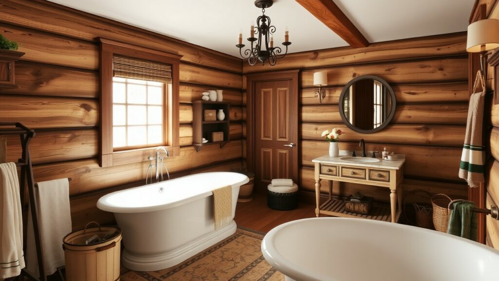 22 Rustic Farmhouse Luxury Bathroom Ideas