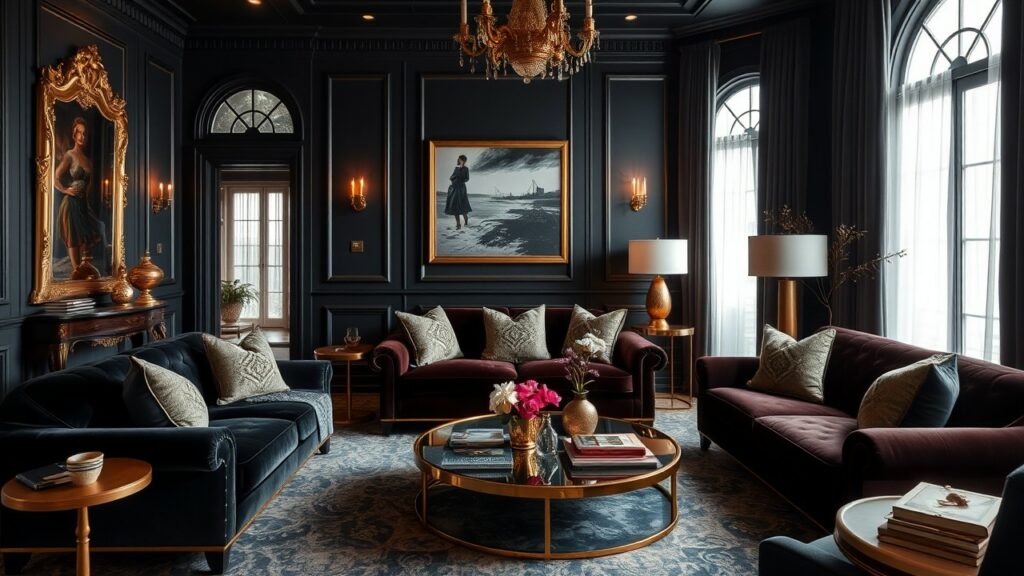 22 Velvet Midnight Living Room Concepts