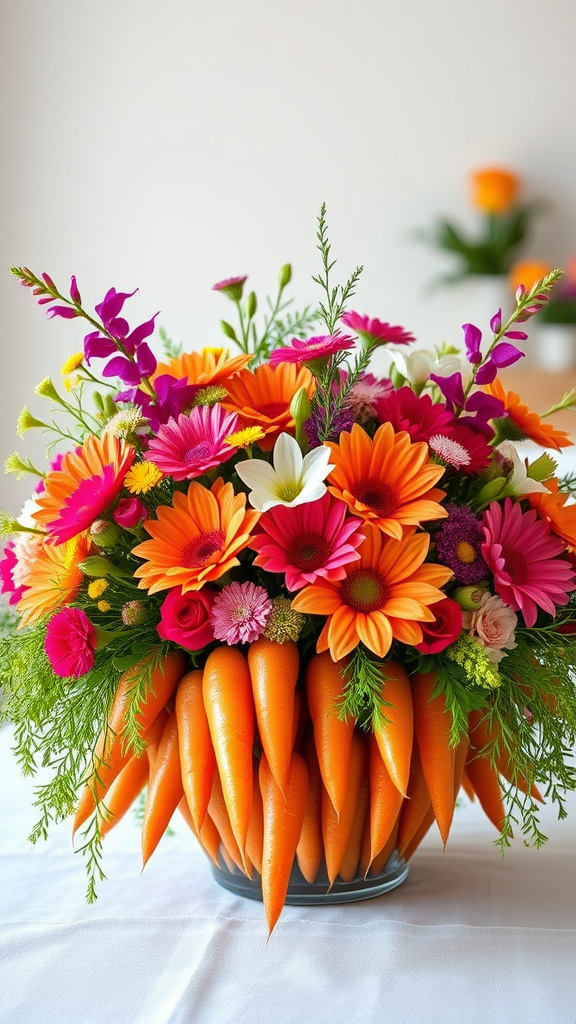 11. Vibrant Bloomed Carrot Arrangement