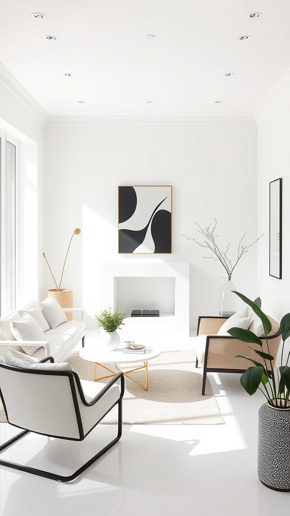 2. Chic Minimalist White Spaces