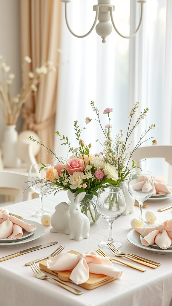 12. Sweet and Simple Easter Table Setup