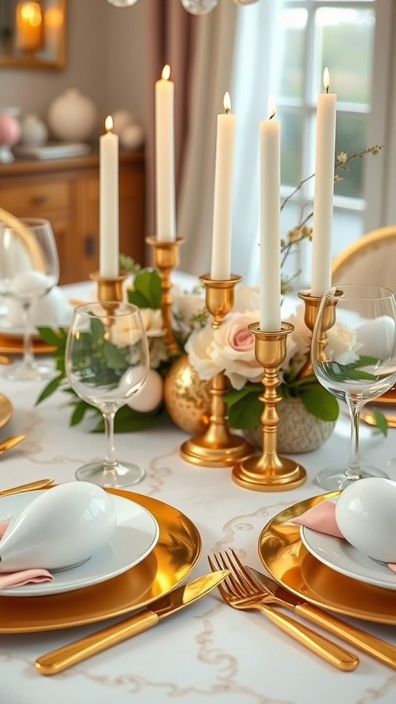 8. Luxe Gold Accents for Easter