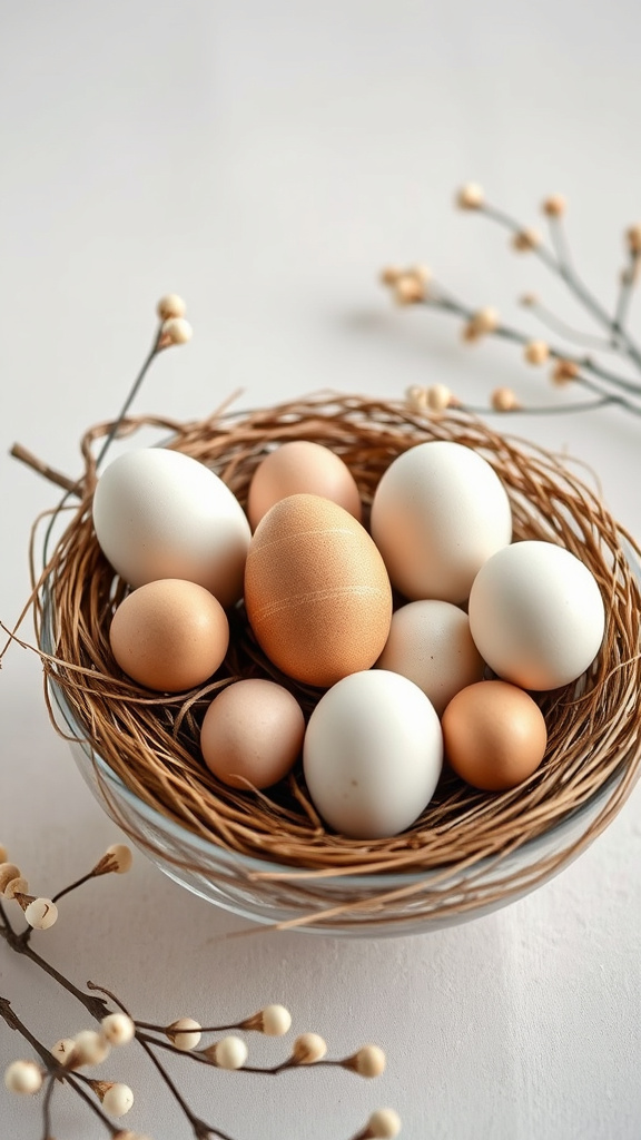 19. Quietly Festive Egg Arrangements