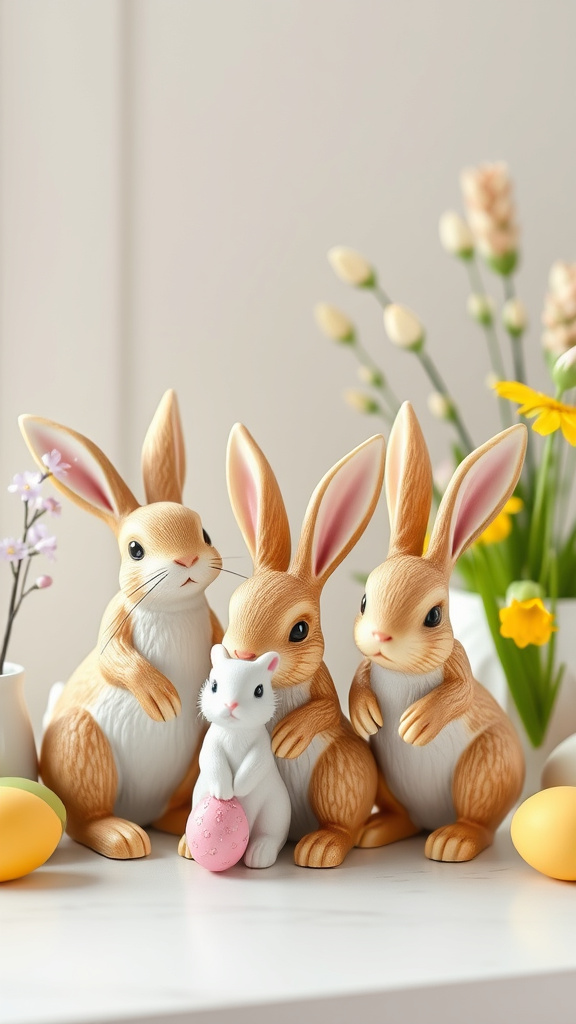 12. Sweet Bunny Figurines Display