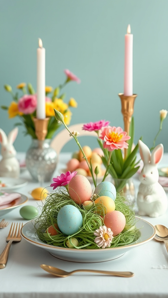 6. Egg-citing Easter Table Decor