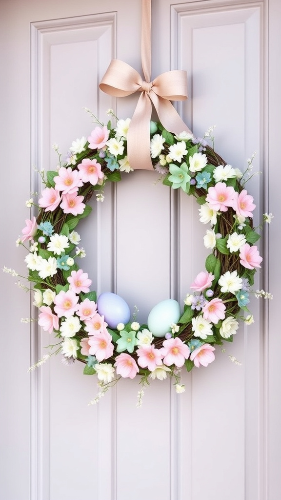 1. Pastel Perfection Easter Wreaths