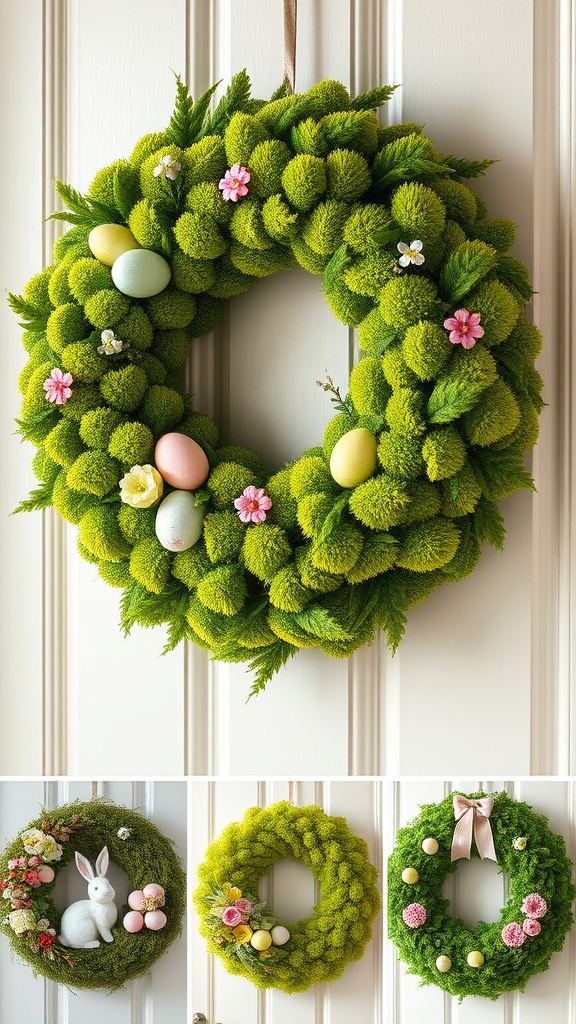 18. Mesmerizing Moss Easter Wreaths