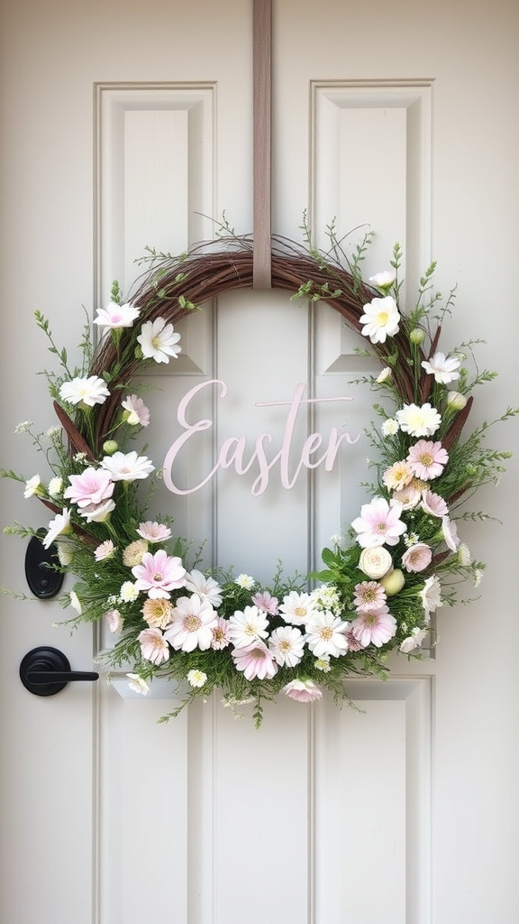 2. Rustic Charm Easter Door Décor