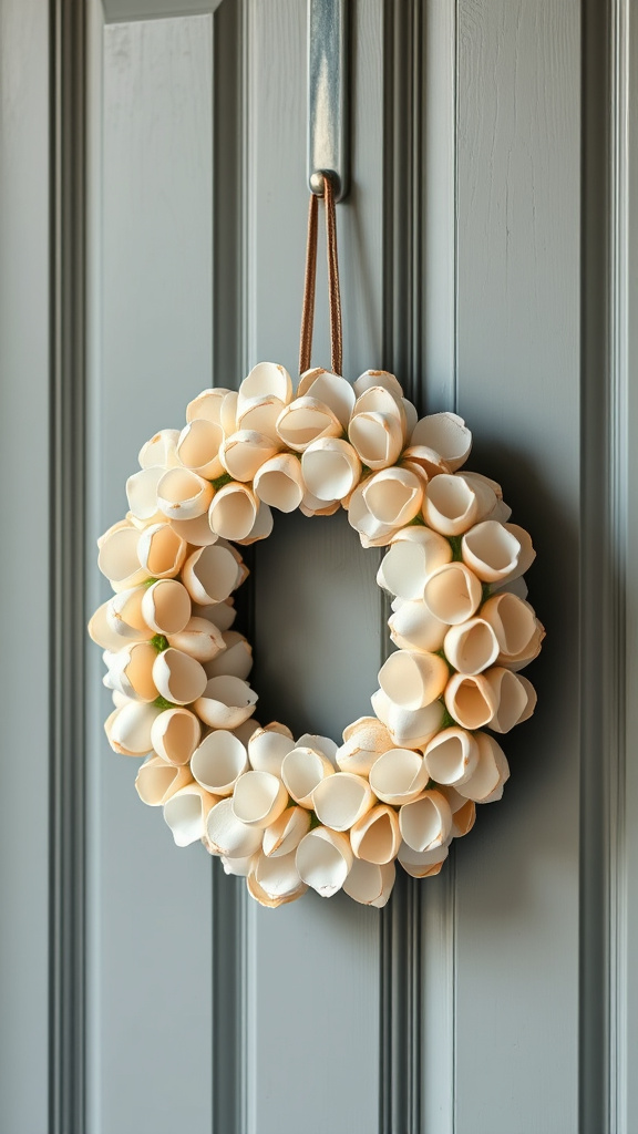 20. Enchanting Eggshell Wreaths