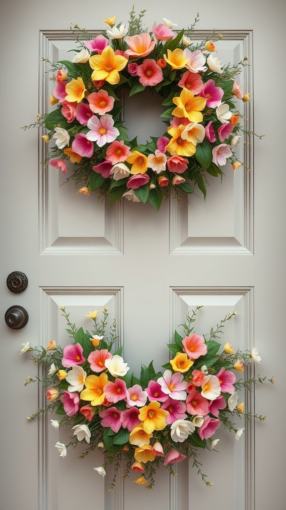 3. Floral Elegance Easter Wreaths