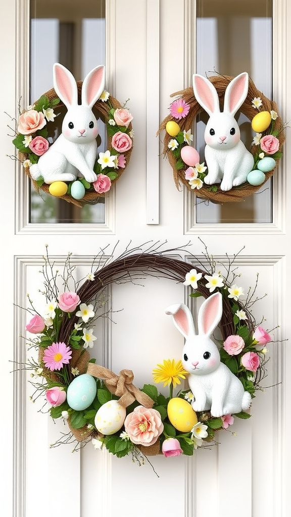 5. Bunny Bliss Front Door Wreaths