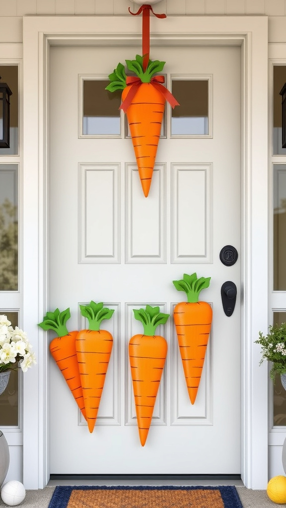 15. Adorable Carrot Door Hangers