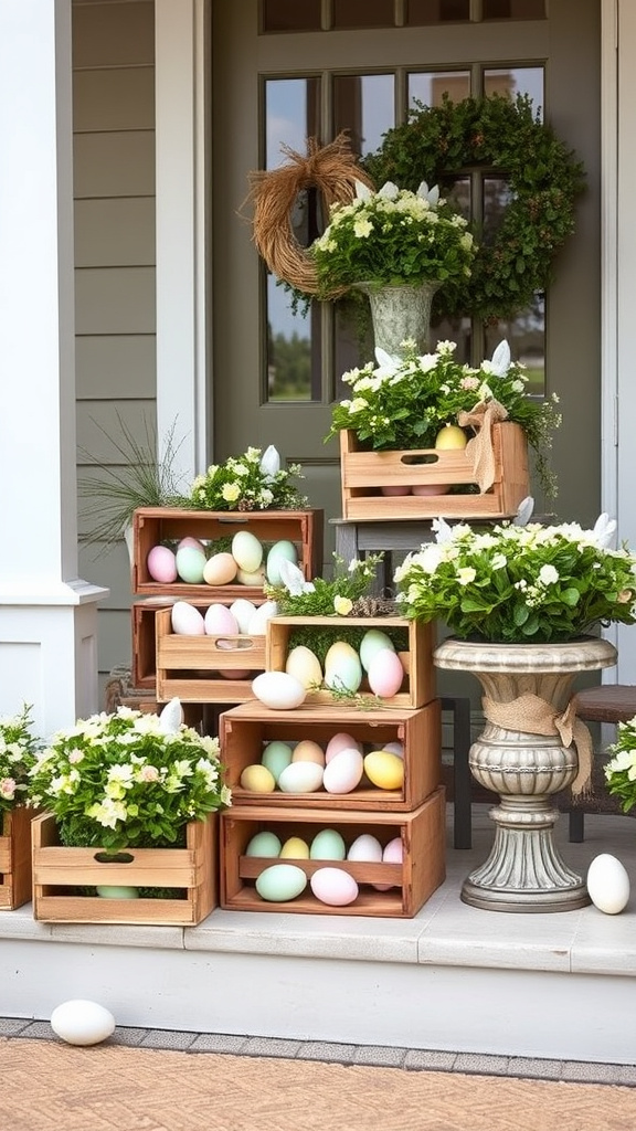 4. Rustic Egg Crate Display