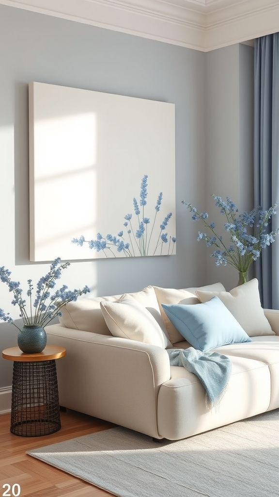 20. Calm Cornflower Canvas