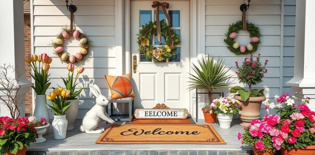 21 Charming Easter Porch Decor Outdoor to Shine Outside