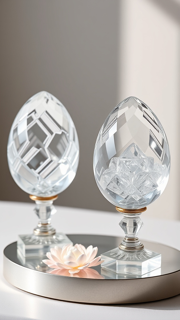 12. Crystal Egg Display Pieces