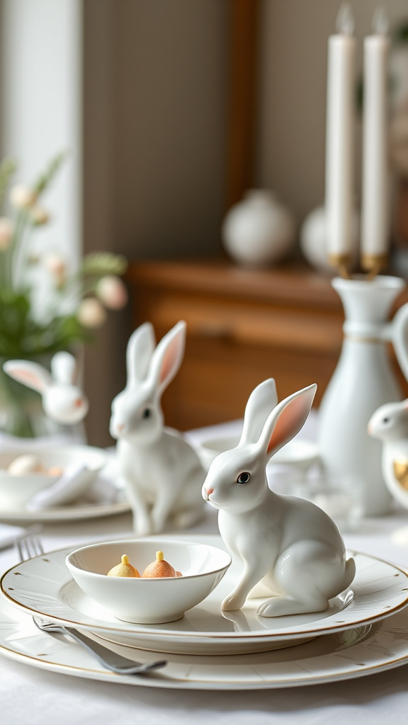 15. Fine Porcelain Bunny Tableware