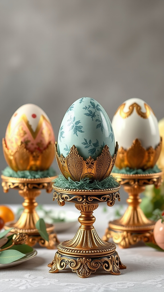 16. Regal Egg Stand Decorations