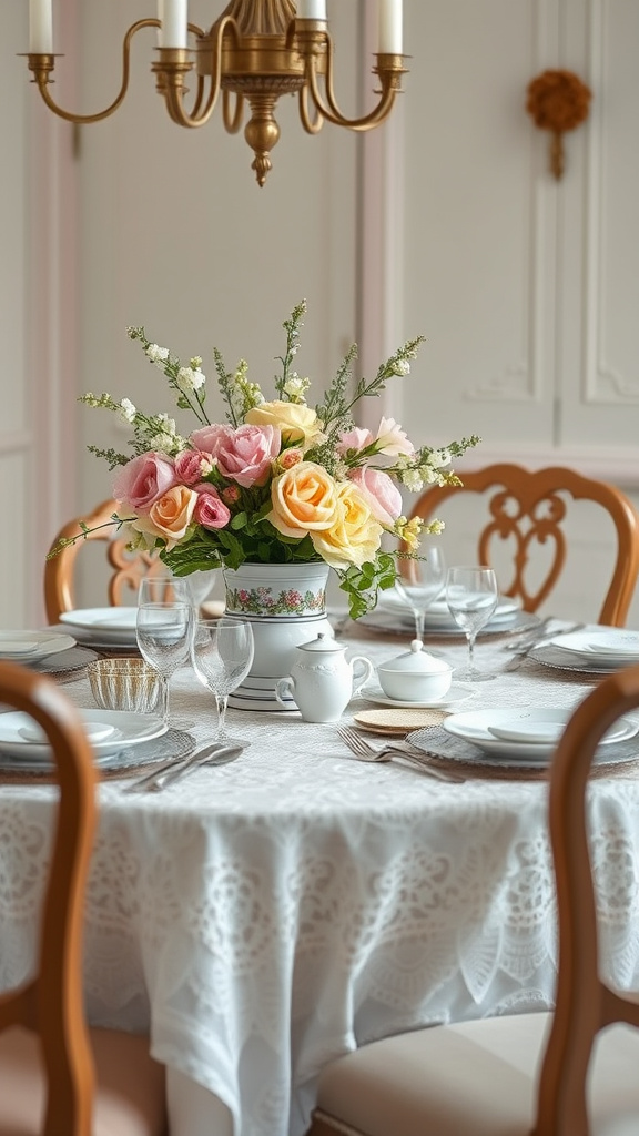 2. Vintage-Inspired Easter Tablescapes