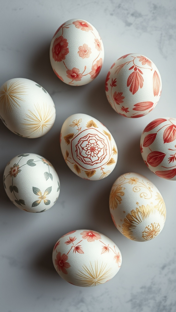 7. Delicate Hand-Painted Egg Designs