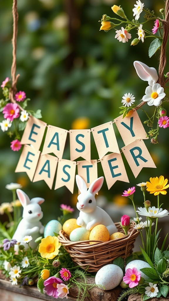 12. Garden-Inspired Easter Banner