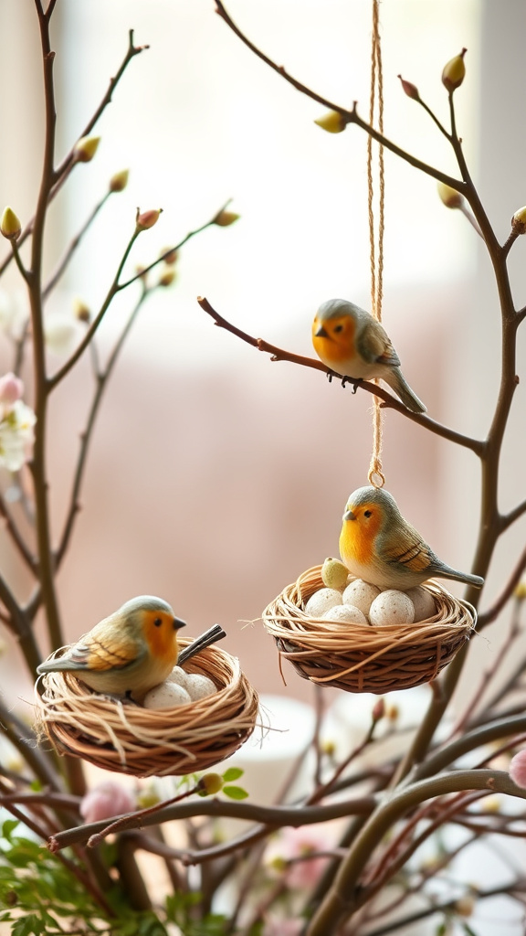 13. Nesting Bird Ornaments Charm