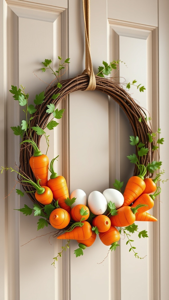 17. Charming Carrot Wreath