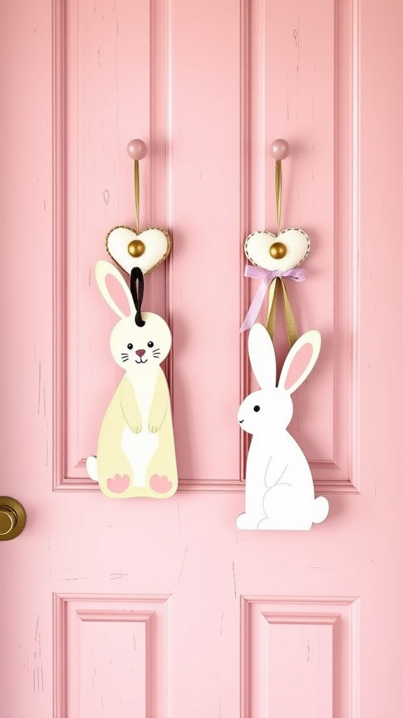 7. Whimsical Bunny Door Hangers